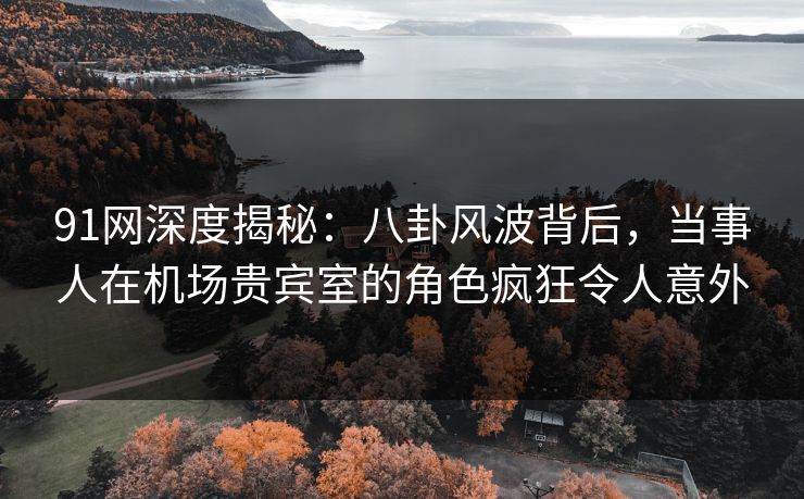 91网深度揭秘：八卦风波背后，当事人在机场贵宾室的角色疯狂令人意外